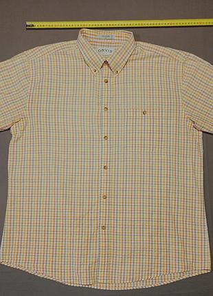 Воротник 47 см orvis made in india size xl rn70534 в клетку тенниска