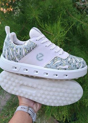 Чоловічі шкіряні кросівки ecco m golf street 720 gore-tex surround, 40р.