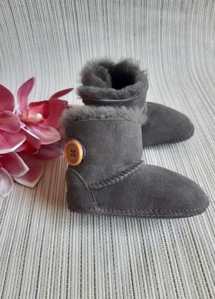 Теплі зимові уггі-пінетки patinio (овчина, натуральна замша) 14см