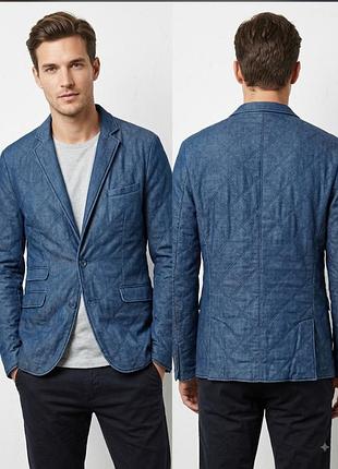 Стильний стьобаний піджак the sting quilted indigo blazer (100% бавовна)