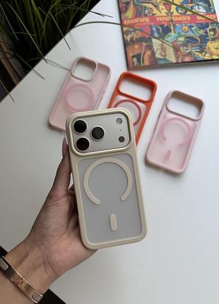 Чохол iphone colour magsafe beige 17