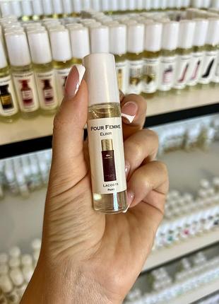 Масляні парфуми lacoste pour femme elixir для жінок 10 мл