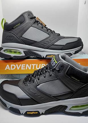Шкіряні водовідштовхувальні черевики кросівки skechers skech-air goodyear оригінал