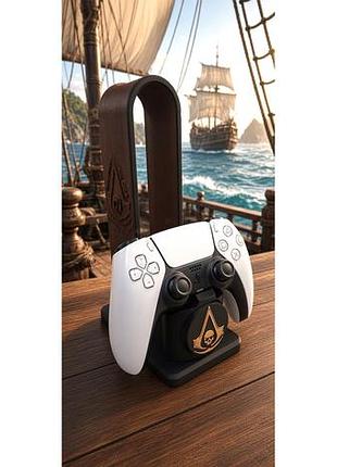 Універсальний тримач для геймпада та навушників у стилі assassin’s creed iv: black flag