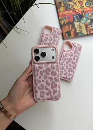 Чехол iphone pink leather camo 16