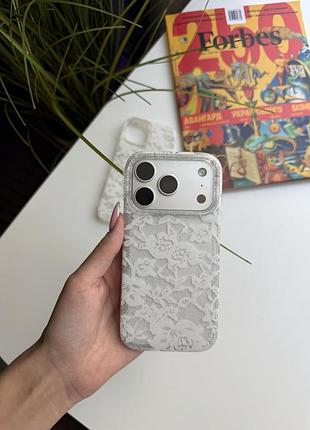 Чохол iphone girl flowers white 15