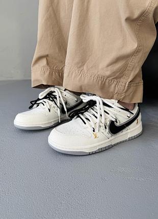 Кросівки жіночі nike sb x louis vuitton x glommy bear white black