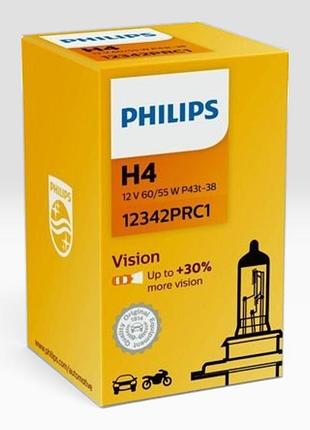 Лампочка h4 philips premium 12v 60/55w p43t 1 шт - (12342 pr)