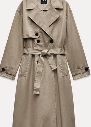 Довгий тренч zara