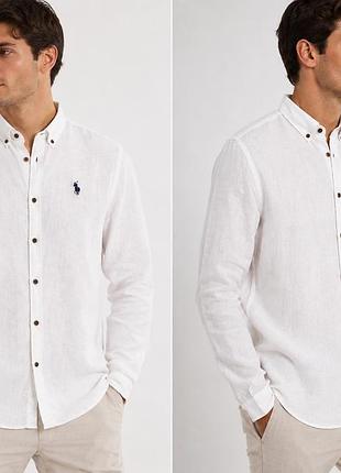 Мужская льняная рубашка от u.s. polo assn