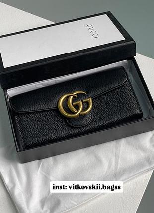Гаманець marmont button wallet black/gold🖤