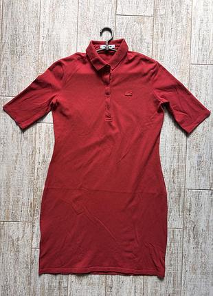 Червона сукня-поло коротка сукня lacoste оригінал, розмір 42