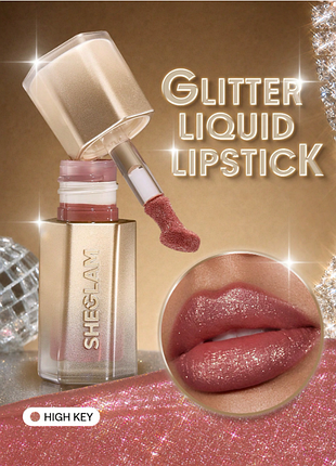 Жидкая помада с блестками sheglam stardust swipe glitter liquid lipstick - 111 high key (6270-111)