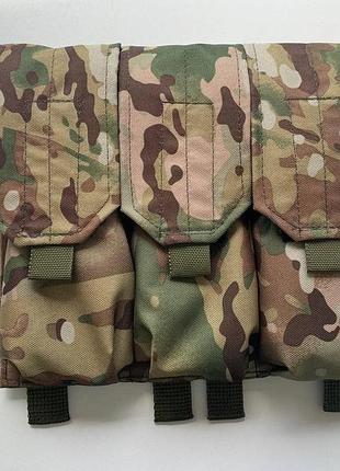 Подсумок тройной для магазинов ак закрытый с molle