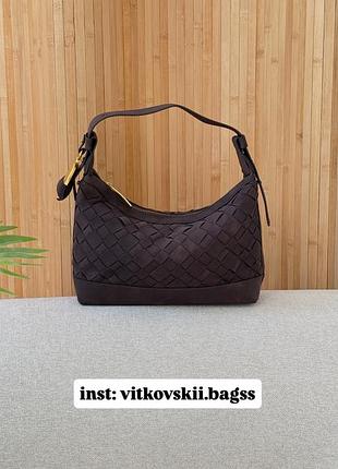 Сумочка terrelle suede bag chocolate/gold 🤤