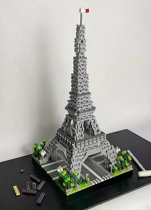 Великий дитячий конструктор конструктор ейфелева вежа париж paris tower, 1175 деталей з led-підсвіткою