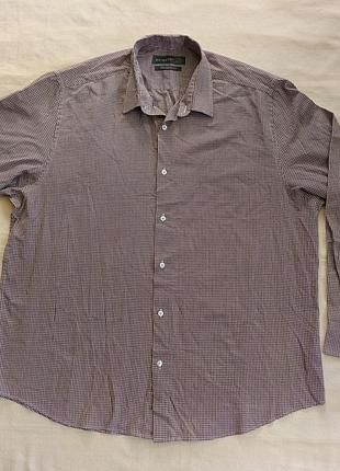 Мужская рубашка в мелкую клетку primark tailored fit (xl / 2xl)