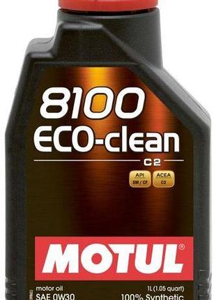 Масло моторне motul 8100 eco-clean 0w30 1l, 102888