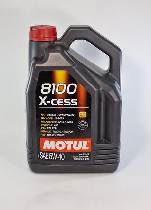 Масло моторное motul 8100 x-cess 5w40 5l, 102870