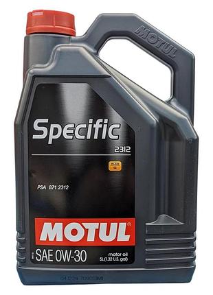 Масло моторное motul specific 2312 0w30 5l, 867551