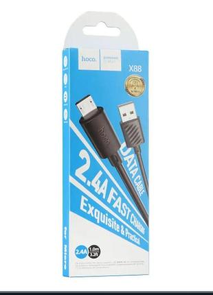 Кабель hoco micro usb x88 gratified 2.4a (1 метр)