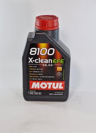 Масло моторное motul 8100 x-clean efe 5w30 1l, 814001