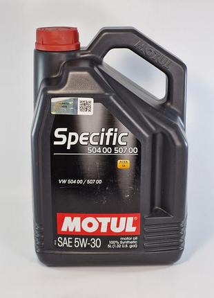 Масло моторное motul specific 504 00/507 00 5w30 5l, 838751