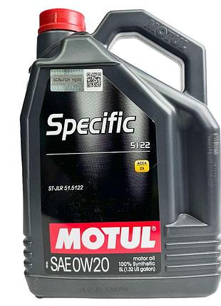 Масло моторное motul specific 5122 0w20 5l, 867606