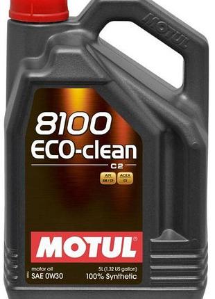 Масло моторне motul 8100 eco-clean 0w30 5l, 102889