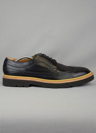Броги чоловічі paul smith count чорні туфлі оксфорди дербі шкіряні взуття італія оригінал 45-46 р/31 см        loake santoni church's yanko carmina