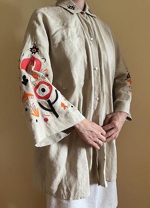 Лляна сорочка з вишивкою german apparel