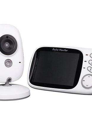 Відеоняня baby monitor vb603 pro 3.2 original jkr з датчиком звуку, нічне бачення + термометр, радіоняня, няня