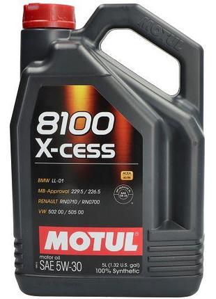 Масло моторное motul 8100 x-cess 5w30 5l, 108946