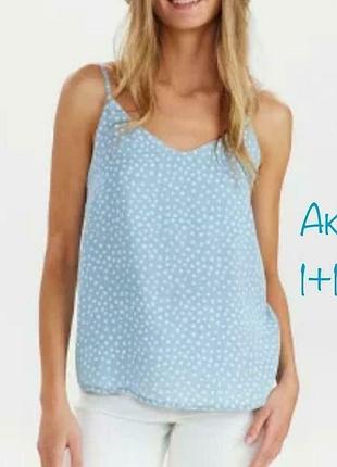 Нова майка топ у горошок primark блакитного кольору