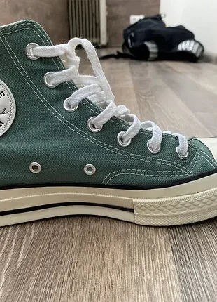 Converse a06521c chuck 70 vintage canvas womens sneakers in green