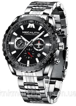 Часы мужские megalith 8212 silver-black