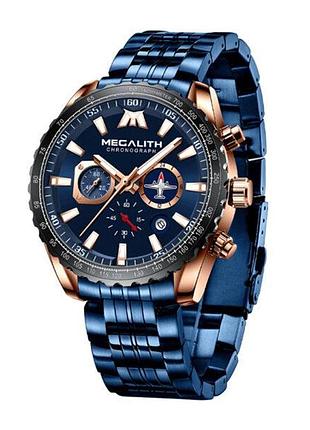 Часы мужские megalith 8212m | stainless steel band black