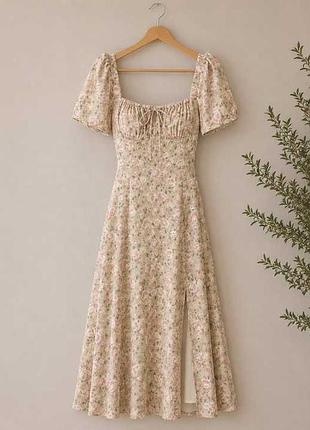 Нежное летнее платье миди