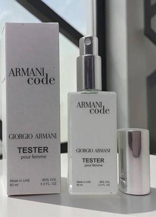 Тестер жіночий giorgio armani armani code pour femme, 60 мл