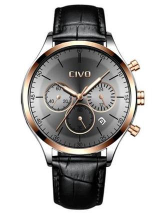Стильные наручные мужские часы civo 8016c