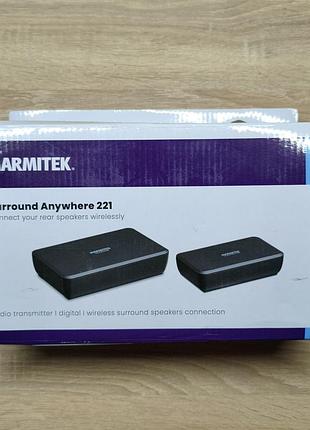 Беспроводной передатчик аудио marmitek surround anywhere 221 для акустики и колонок домашнего кинотеатра, комплект с усилителем 2х25 вт rms