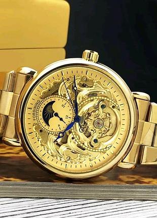 Часы мужские forsining 8177 all gold 1059-0011