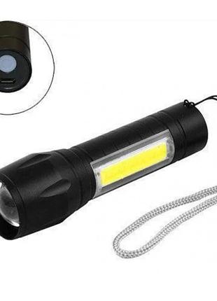 Светодиодный фонарик bailong police cob usb bl-511 bl-515 bl-513 в пластиковом чехле