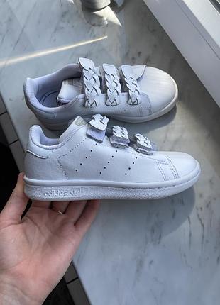 Дитячі кросівки adidas stan smith cf braided натуральна шкіра 28 р