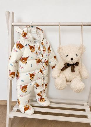 Дитячий комбінезон зимовий primark disney 6-9 міс для дівчинки з оленями