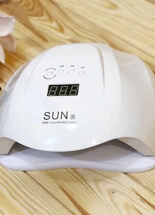 Лампа sun x 54w white uv/led для полімеризації