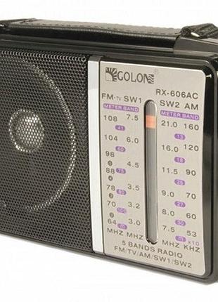 Радиоприёмник аккумуляторный golon rx-606 (чёрный)
