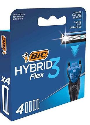 Сменные картриджи flex 3 hybrid 4шт тм bic