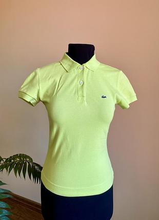 Поло lacoste жіноче, розмір eur 36 / s, колір лайм