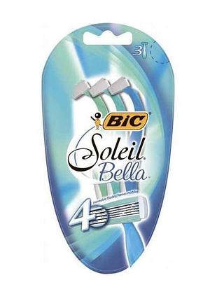 Однор. станок bic 4 soleil bella для бритья (3шт.в бл.) тм bic